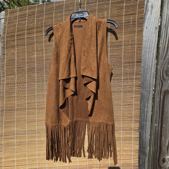 mittoshop Jackets & Blazers - Faux Suede vest medium with fringe M